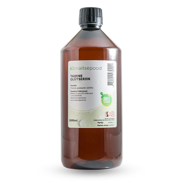 Toidu lisaaine Taimne glütserool (glütseriin) VG 1L