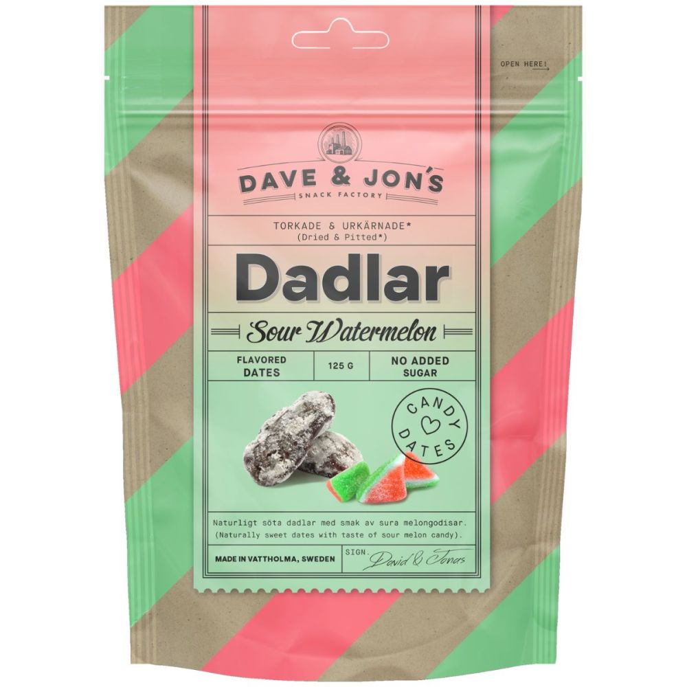 Dave & Jon’s maitsestatud datlid – Sour Watermelon 125 g